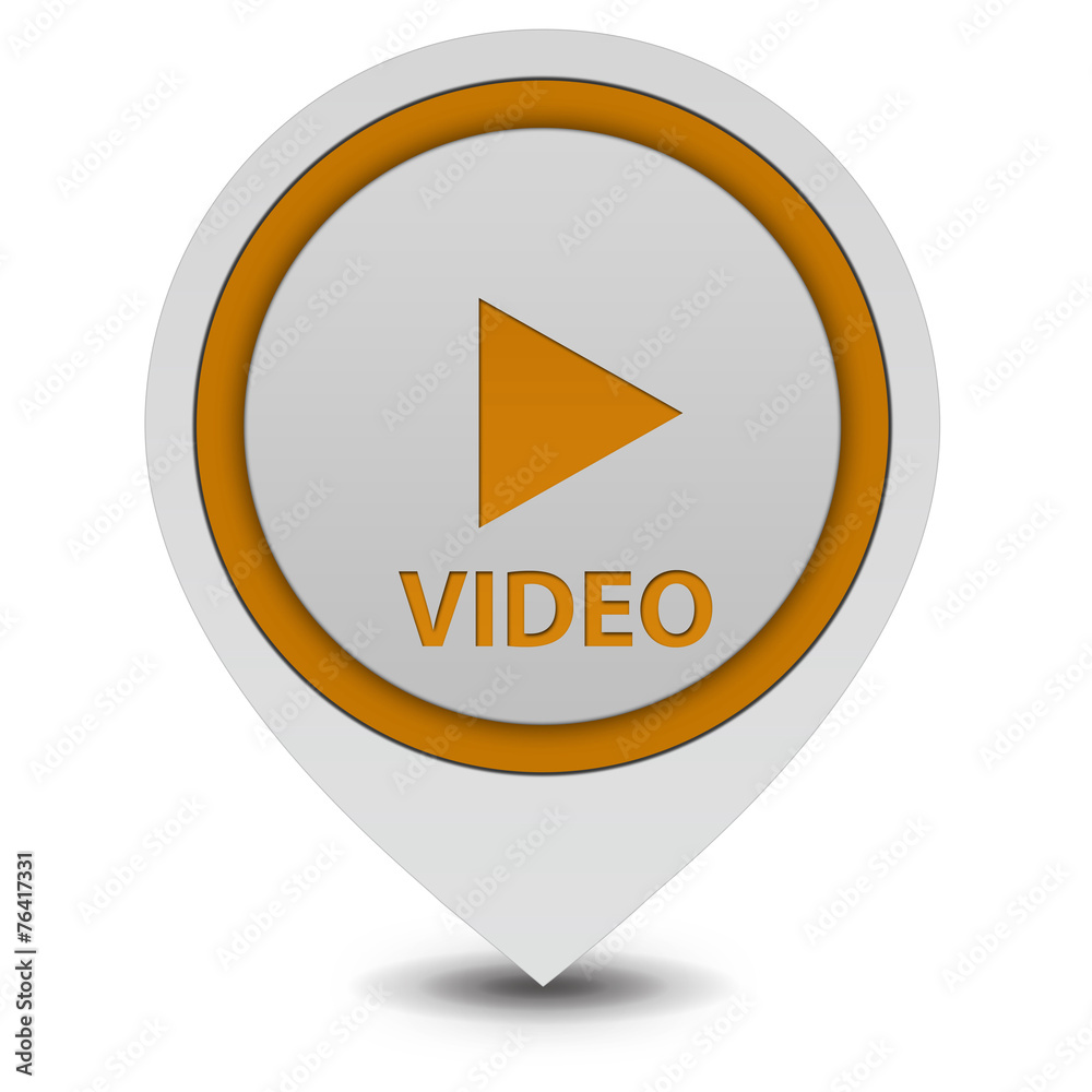 video pointer icon on white background video pointer icon on white background