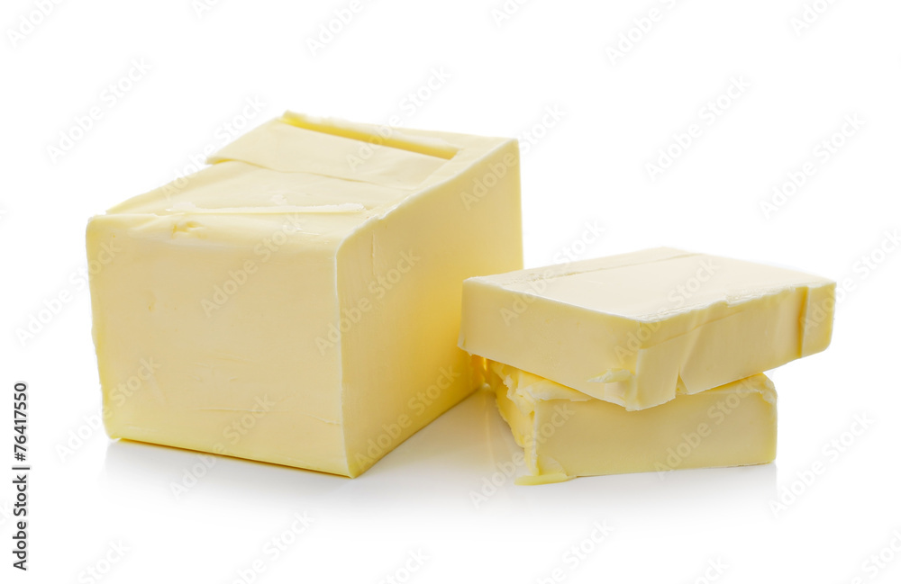 butter on white background Stock Photo | Adobe Stock