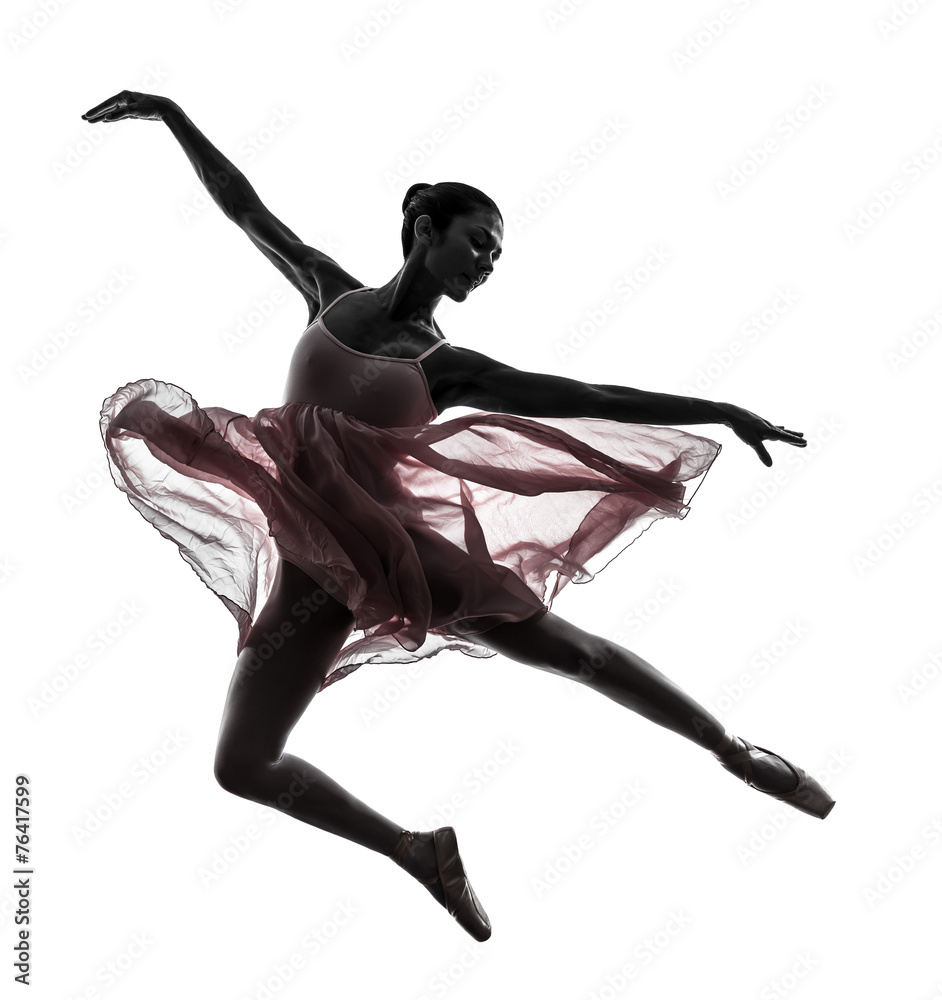Obraz premium woman ballerina ballet dancer dancing silhouette