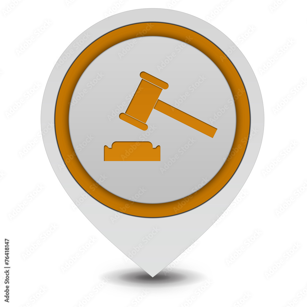 Auction pointer icon on white background Auction pointer icon on white background