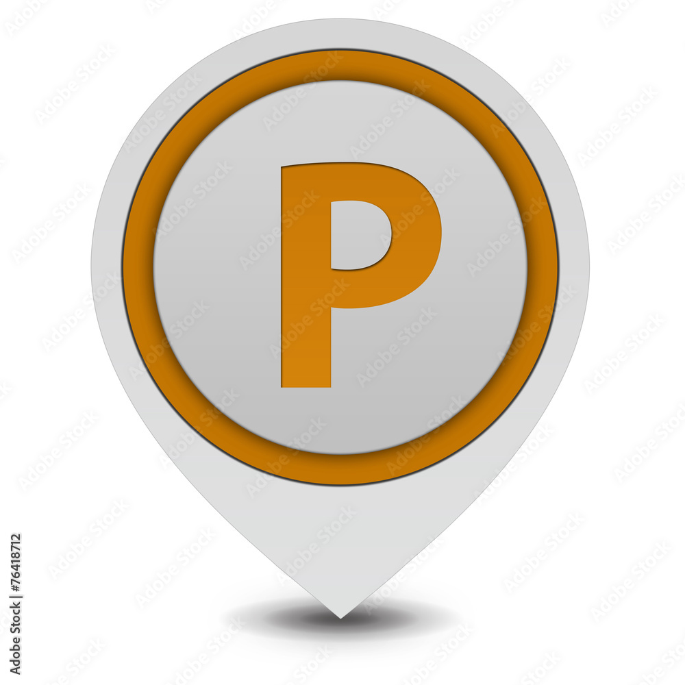 Parking pointer icon on white background Parking pointer icon on white background