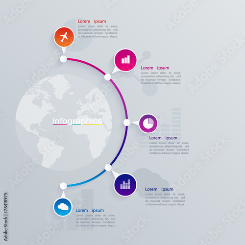 Abstract digital illustration Infographic.