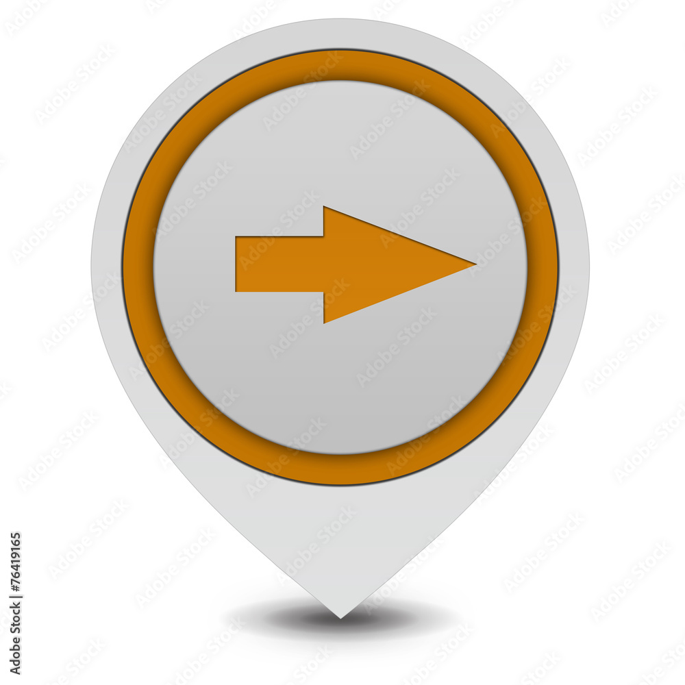 Right Arrow pointer icon on white background Right Arrow pointer icon on white background