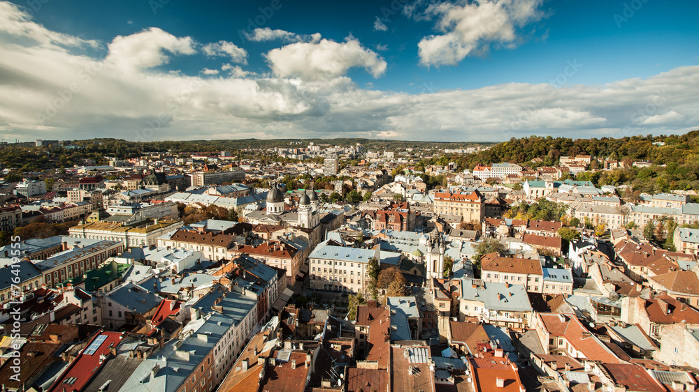 Fototapeta premium Lviv from a height