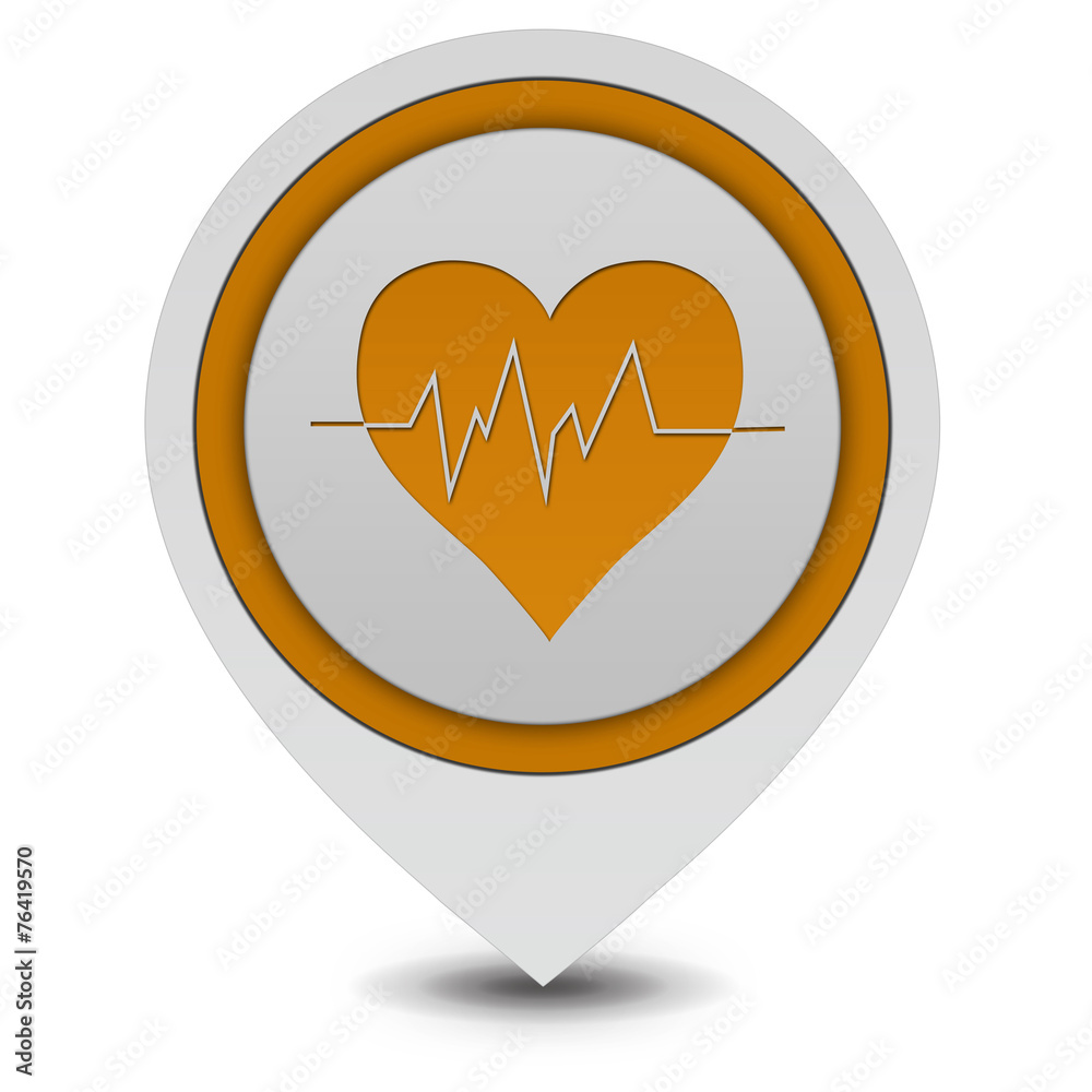 Heart pointer icon on white background Heart pointer icon on white background