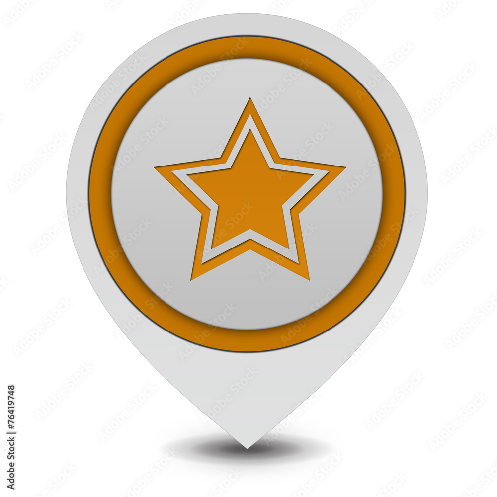 Star  pointer icon on white background