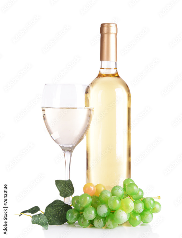 Wine isolated on white