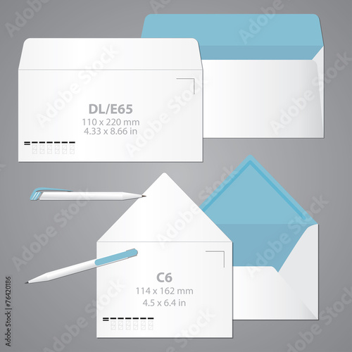 Brand identity template. Envelopes.