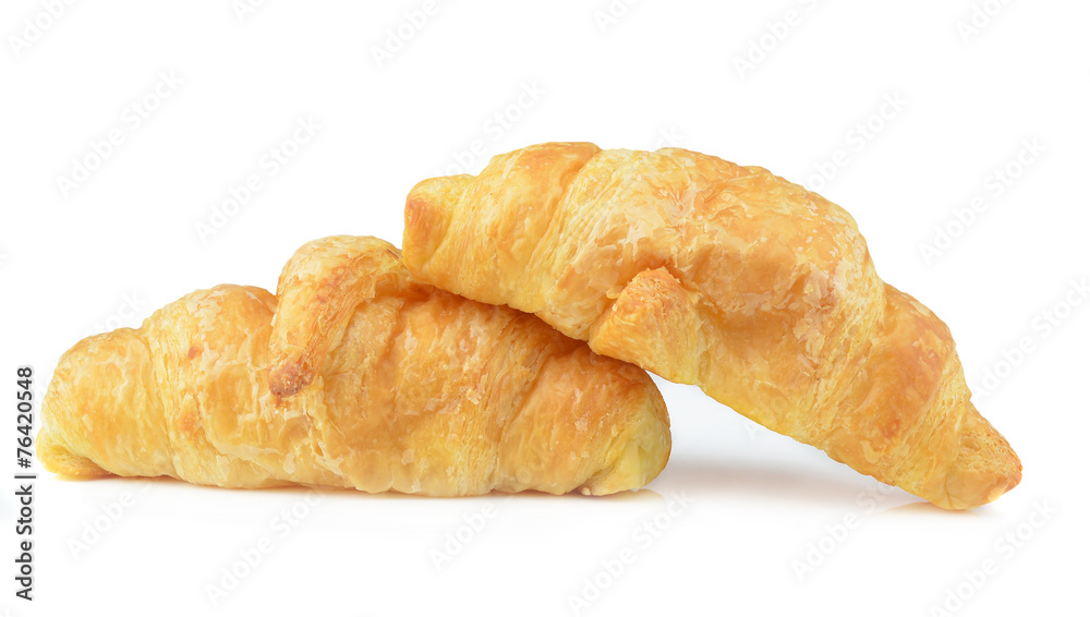 Fresh Croissant Isolated On White Fresh Croissant Isolated On White