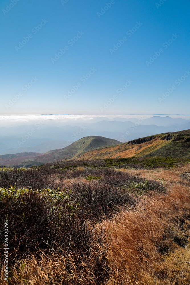 栗駒山の天狗平からの景色