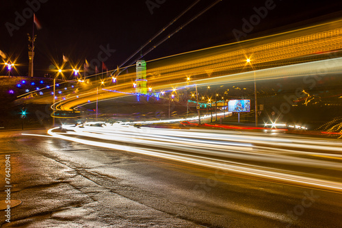 Night Motion On Urban Streets