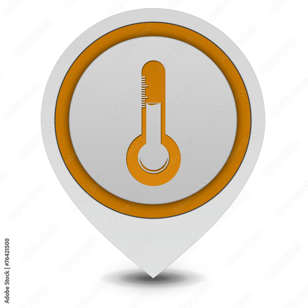 Temperature pointer icon on white background Temperature pointer icon on white background