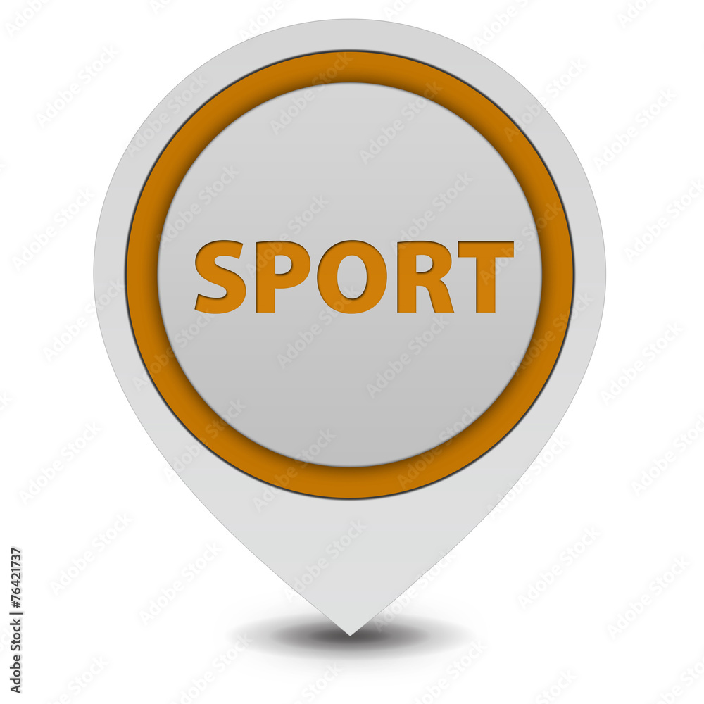 Sport pointer icon on white background Sport pointer icon on white background