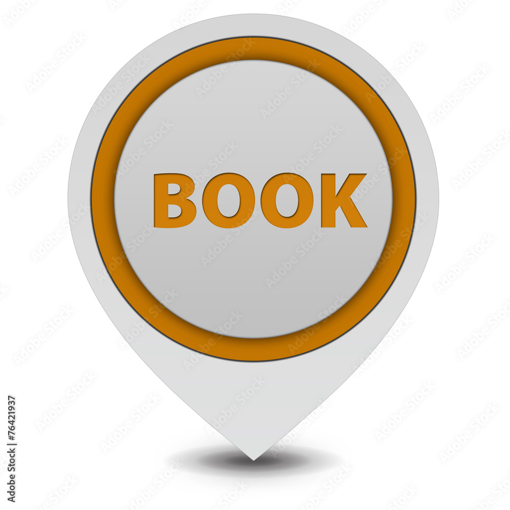 Book pointer icon on white background Book pointer icon on white background