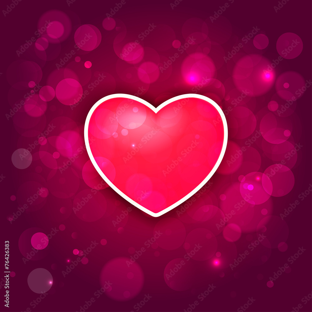 Abstract romantic celebration background with heart shape
