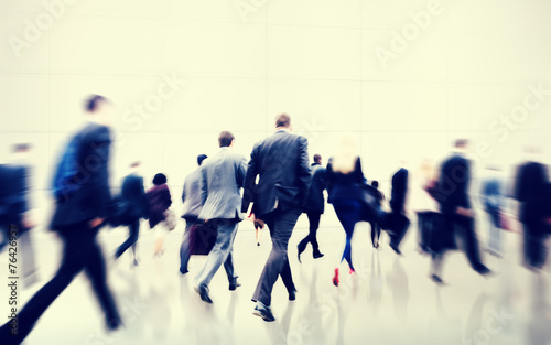 Business People Walking Commuter Travel Motion City Concept