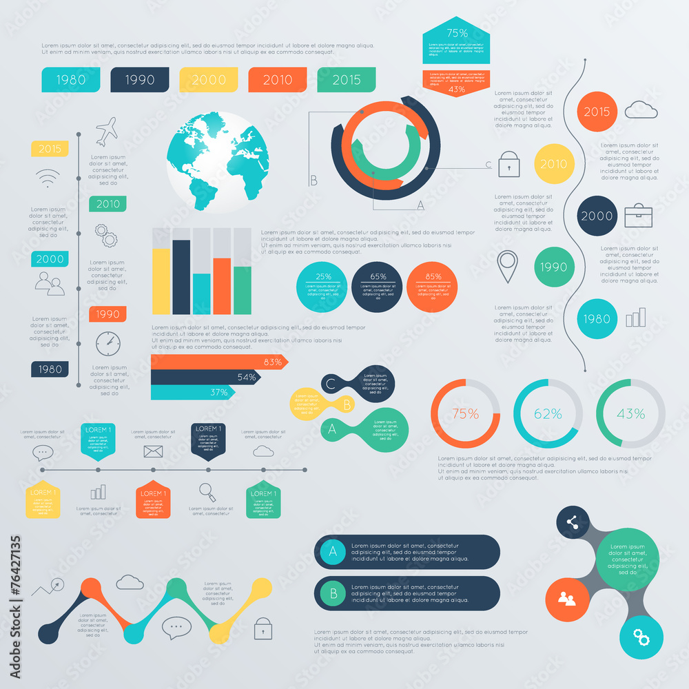 Set of Timeline Infographic Design Templates. Set of Timeline Infographic Design Templates.