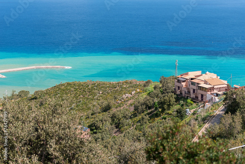 Modern house at Sicily copy space