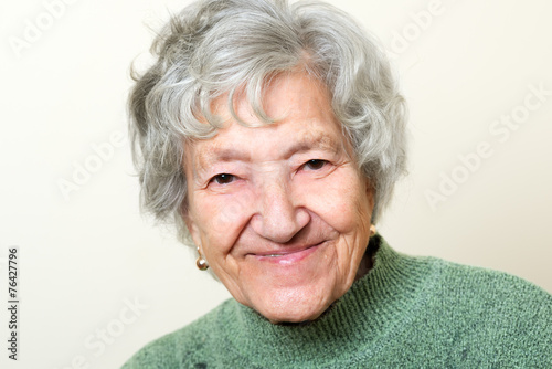 Happy senior lady portrait