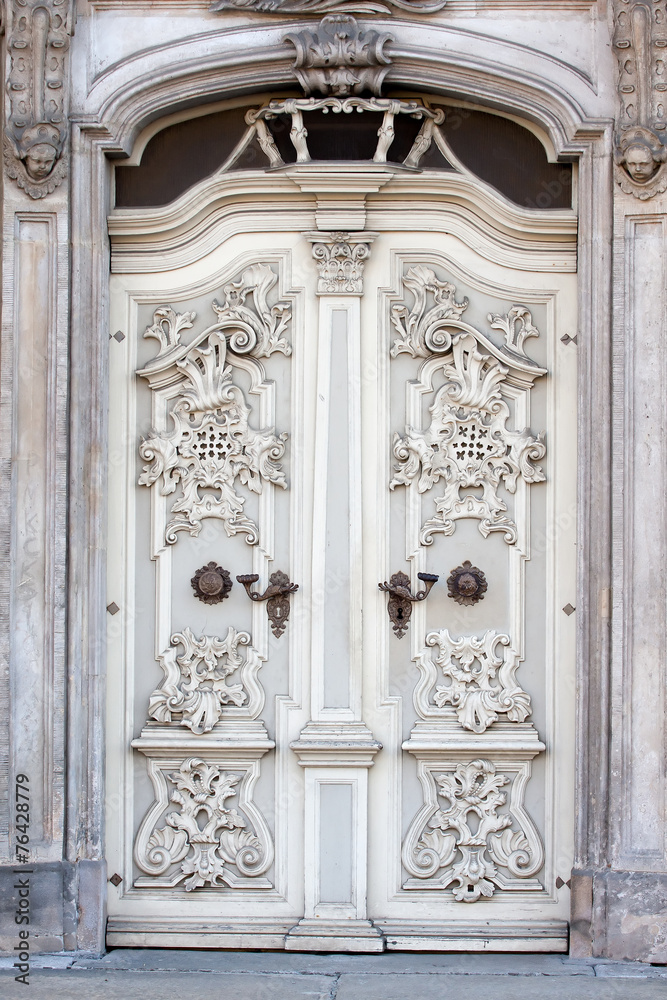 Old decorative door, Wroclaw, Poland