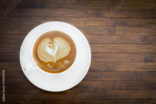 Cup of coffee with Love, latte art