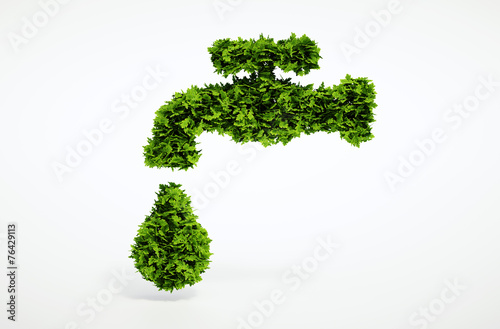 Eco organic water symbol