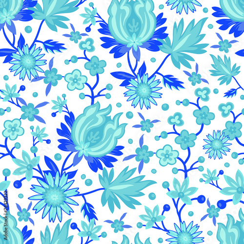 seamless blue china pattern