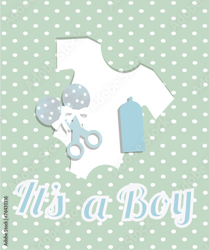 objects for babies illustration,white  romper over dots backgrou