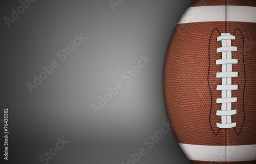 American Football Ball on Gray
