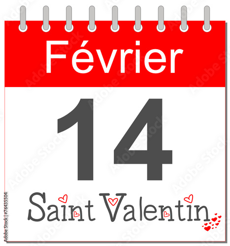 Saint Valentin - Calendrier français