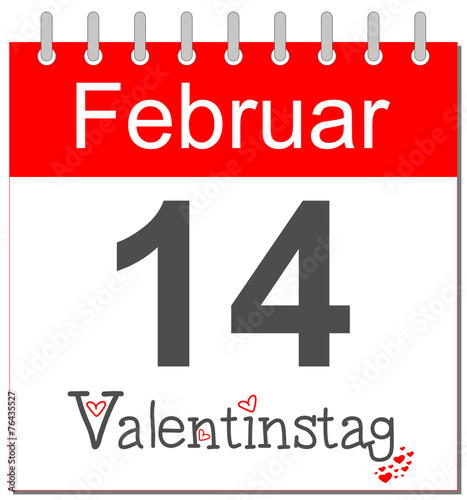 Valentinstag - Kalender deutsch