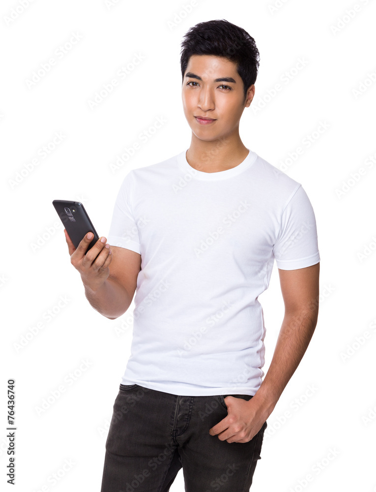 Man hold with cellphone Man hold with cellphone