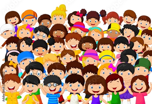 Crowd of children