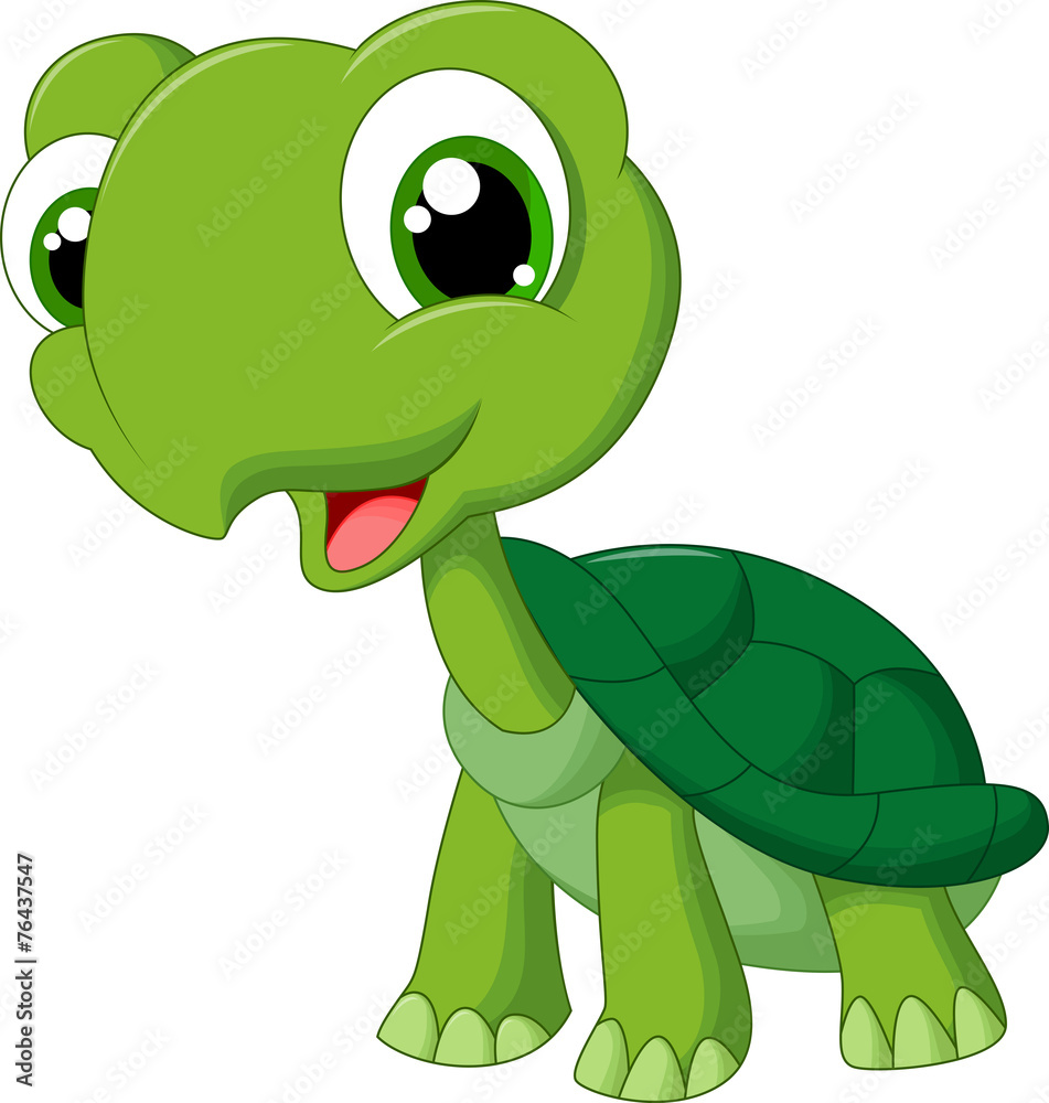 Obraz premium Cute cartoon turtle