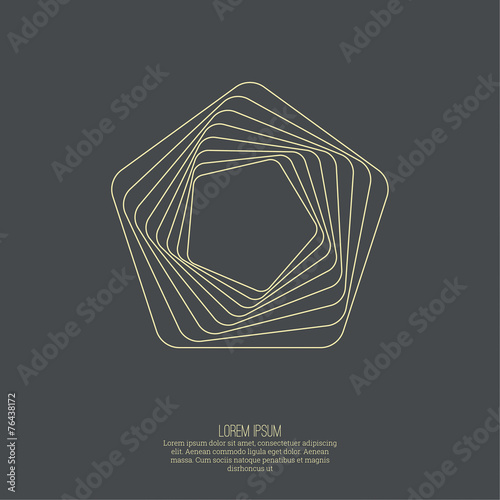 Abstract background with a pentagon geometry photo