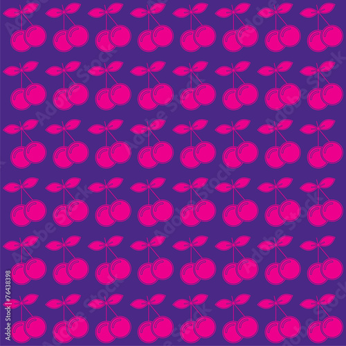 pink cherry pattern background vector