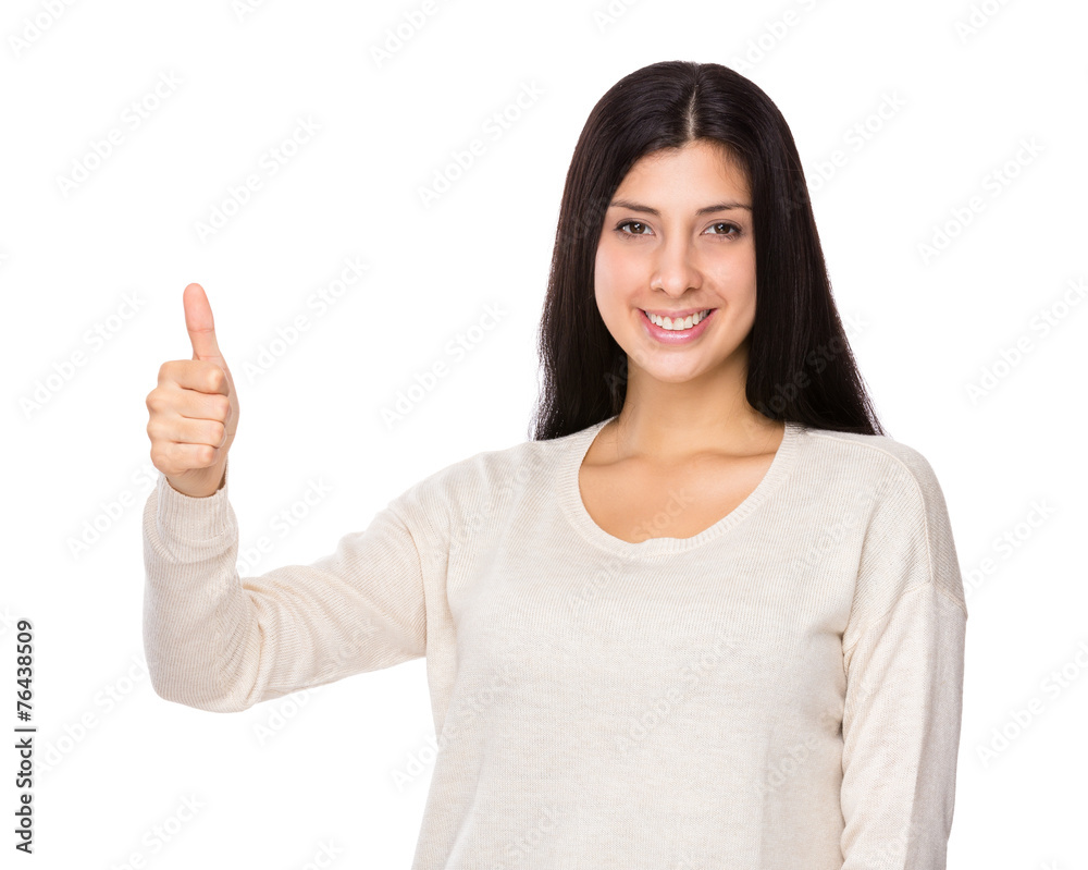 Woman with thumb up Woman with thumb up