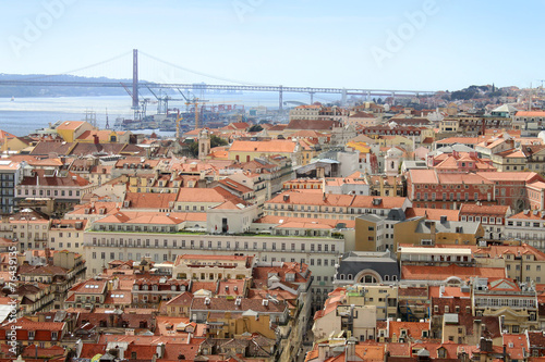 Cityscape of Lisbon, Portugal buildings