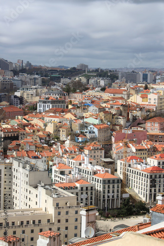 Cityscape of Lisbon, Portugal buildings