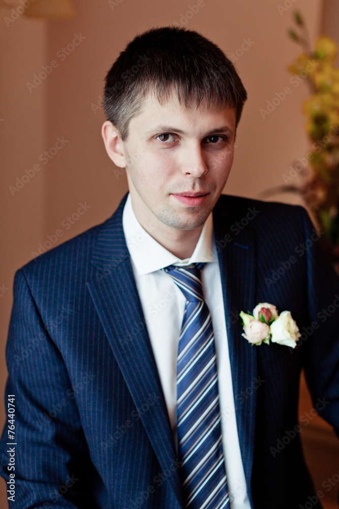 Portrait of handsome groom Portrait of handsome groom