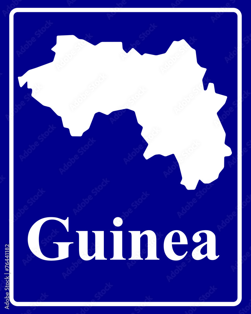 silhouette map of Guinea