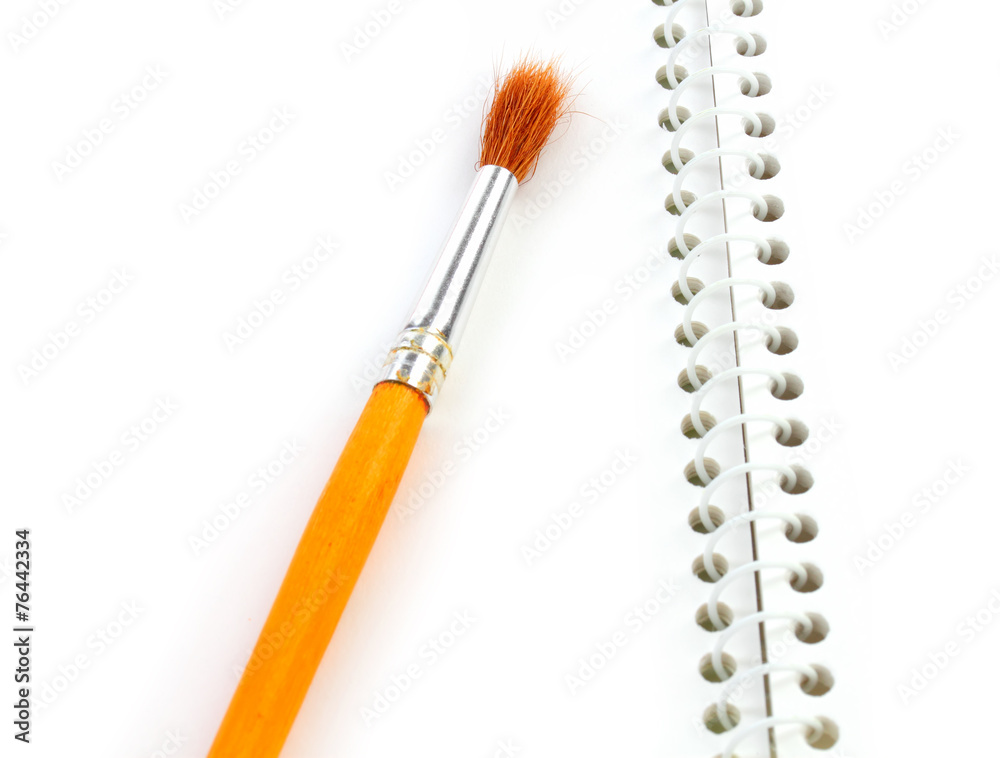 Fototapeta premium brush on notebook