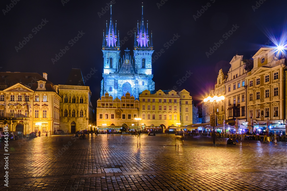 Naklejka premium The Church of Mother of God in front of Tyn