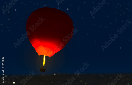 balloon in the starry night