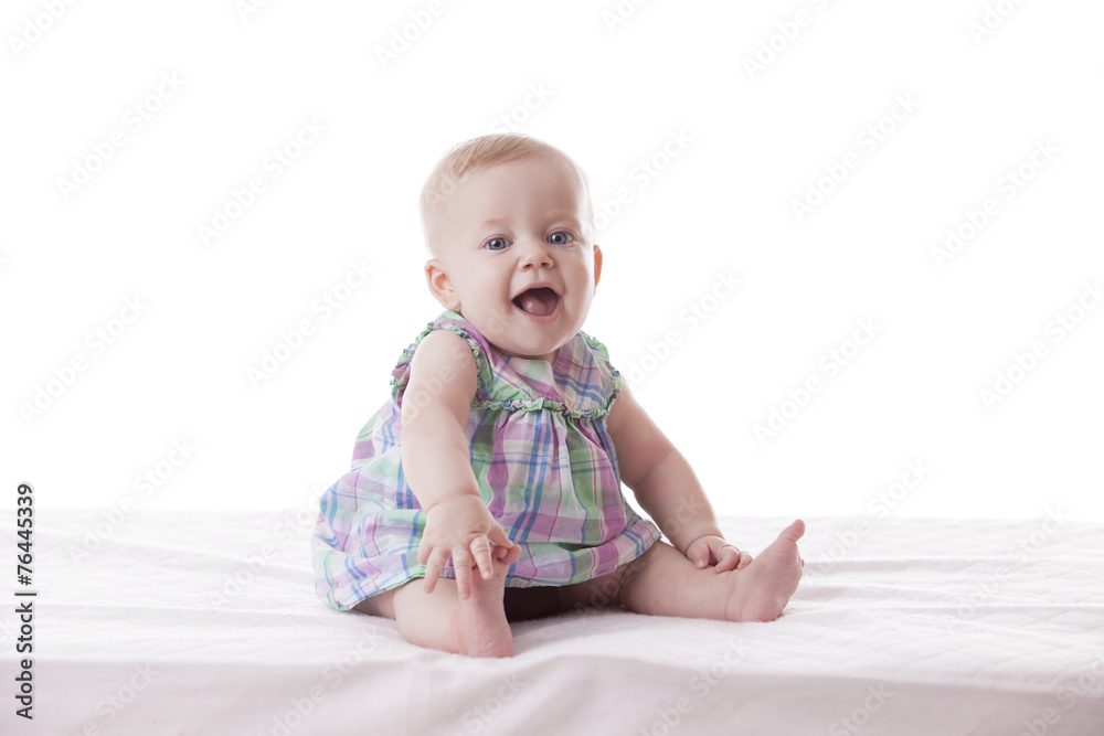 Little cute baby-girl in dress,
