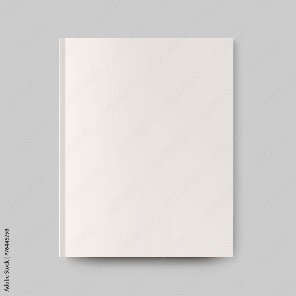 Blank magazine cover. Isolated object for design and branding Blank magazine cover. Isolated object for design and branding