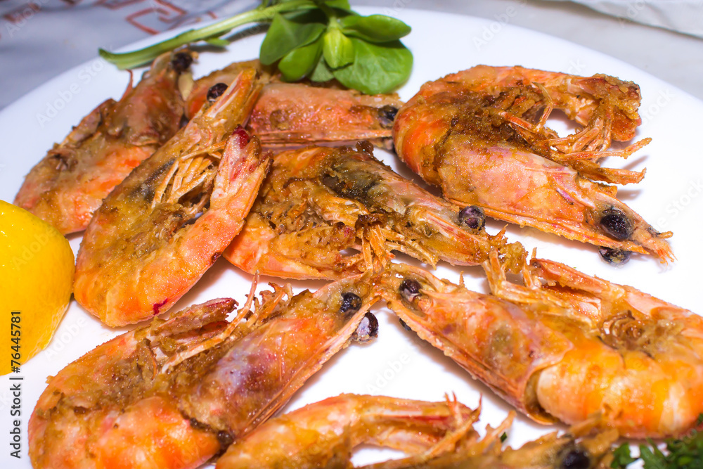 Fried shrimps Fried shrimps