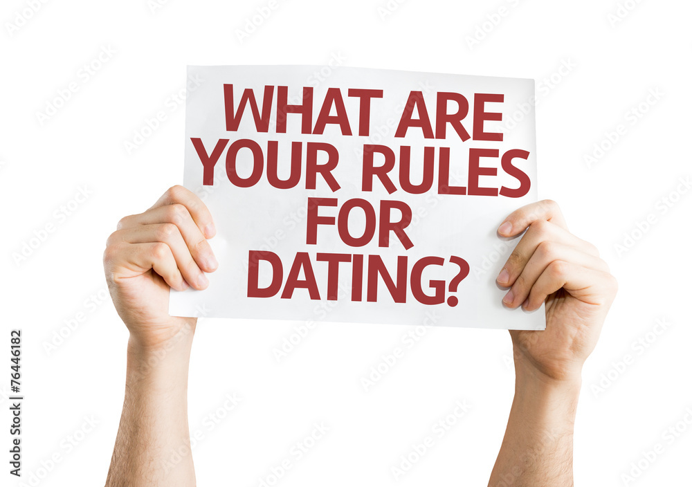 What are your Rules for Dating? card isolated on white What are your Rules for Dating? card isolated on white