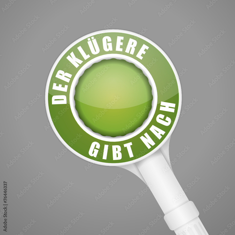kelle v2 der kluegere gibt nach I Stock-Vektorgrafik | Adobe Stock