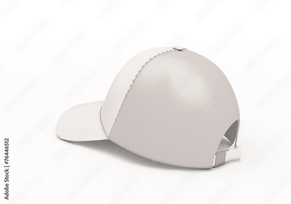 Fototapeta premium White baseball cap template back side